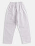 Boy's Black And White Pure Cotton Kurta Pyjama Set